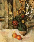 Paul Cezanne Vase a fleurs et pommes Sweden oil painting reproduction